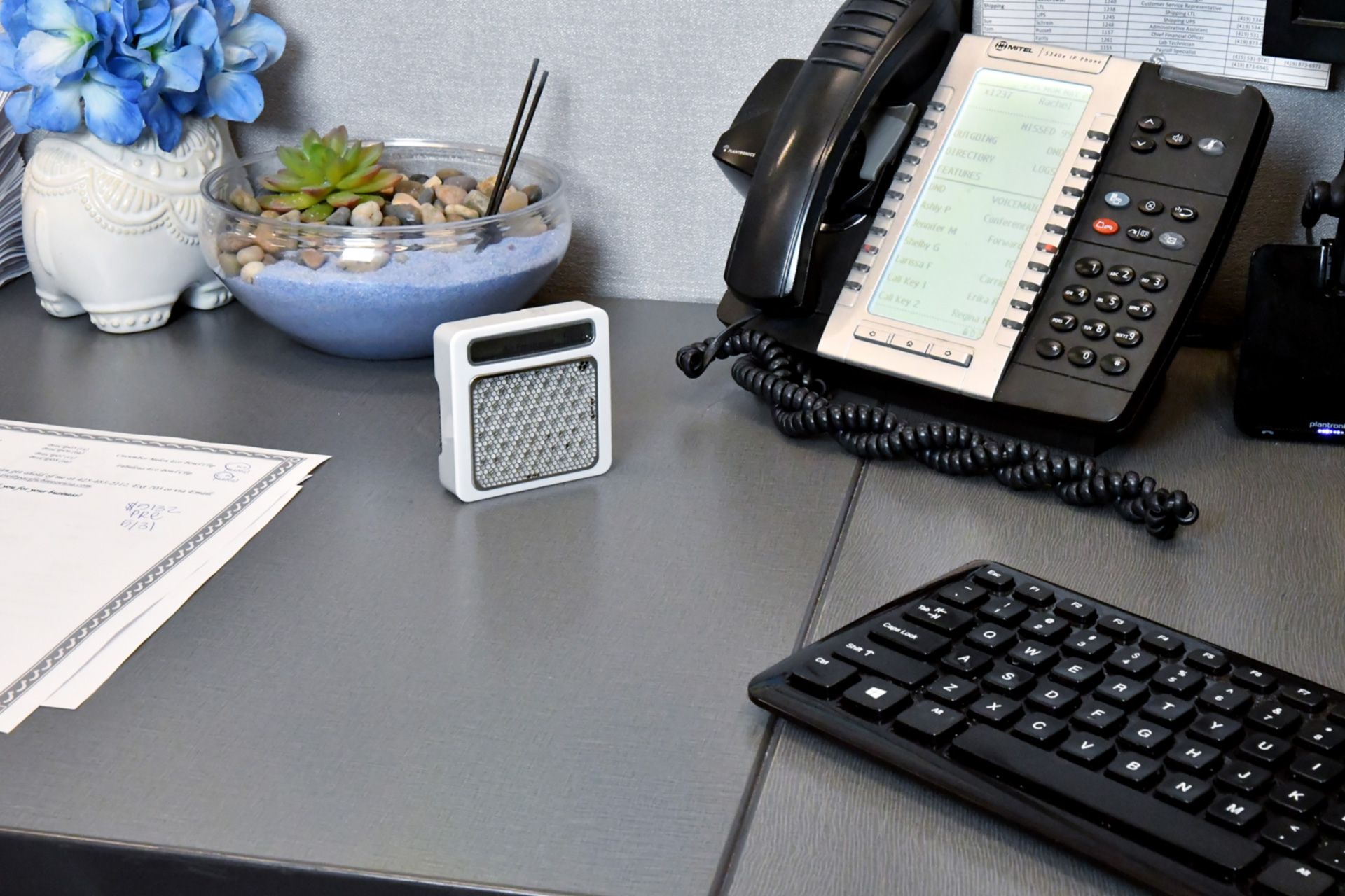 air freshner on desk